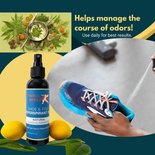 Alt view image 6 of 7 - Natural Shoe Deodorizer & Foot Odor Elimination Spray - Shoe Spray for Smelly Shoes - Extra Strength - Eucalyptus Lemongrass. Use for Homes, Cars, Shoes, Sweaty Feet, Carpet, and Sports Equipment.