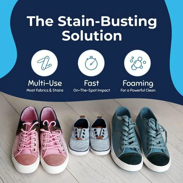 Alt view image 7 of 7 - Messy Steppers Shoe Cleaner - 4oz Foaming Ready To Use Sneaker Cleaner for Rubber, Canvas, Leather to Remove Dirt, Grass, Scuffs from makers of Miss Mouth's Messy Eater Stain Treater