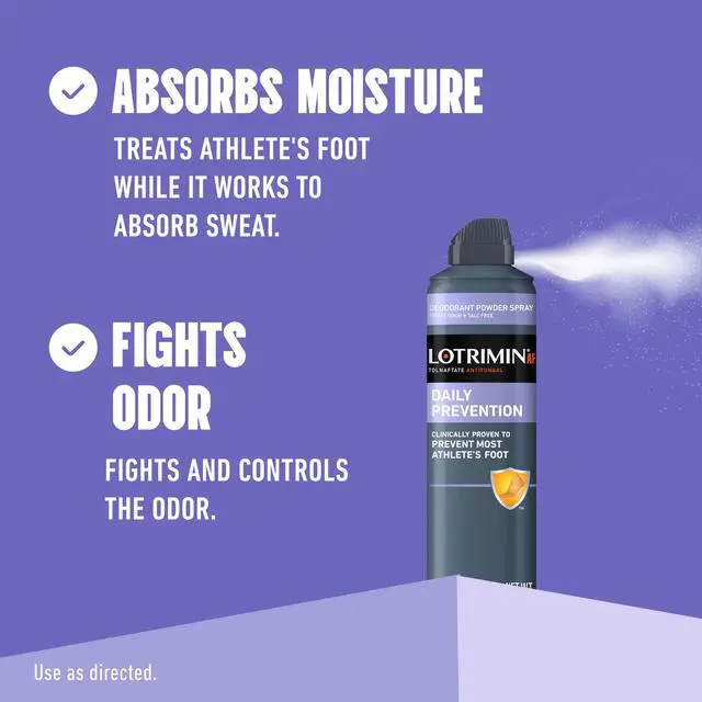 Alt view image 2 of 7 - AF Athlete's Foot Daily Prevention Deodorant Powder Spray, 4.6 Ounce (Packaging may vary)