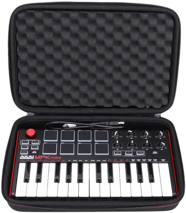 Main image of Case Compatible with Akai Professional MPK Mini MK3 / MPK Mini Play MK3 25 Key USB MIDI Keyboard Controller, Black(Case Only)