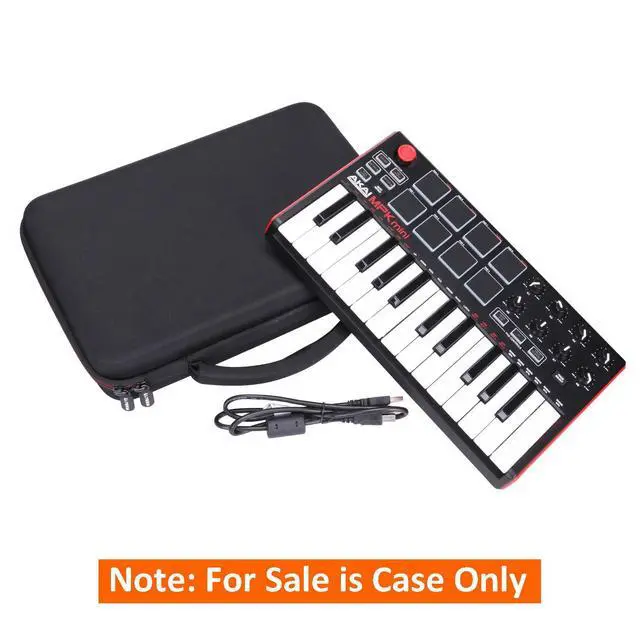 Alt view image 6 of 7 - Case Compatible with Akai Professional MPK Mini MK3 / MPK Mini Play MK3 25 Key USB MIDI Keyboard Controller, Black(Case Only)
