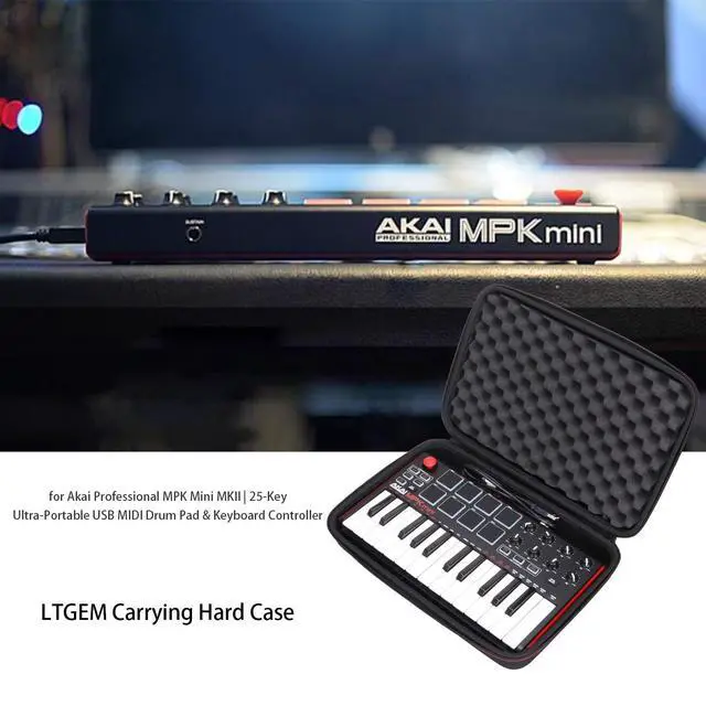 Alt view image 7 of 7 - Case Compatible with Akai Professional MPK Mini MK3 / MPK Mini Play MK3 25 Key USB MIDI Keyboard Controller, Black(Case Only)