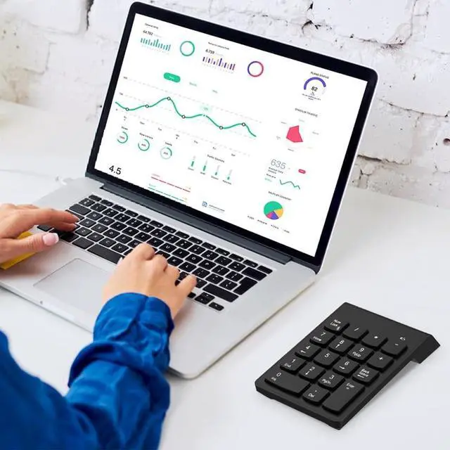 Alt view image 7 of 7 - Wireless Number Pads, Numeric Keypad Numpad, Financial Accounting Number Keyboard, Mini 2.4G 10 Keys Keypad USB Keypad for Laptop, PC, Desktop, Surface Pro, Notebook, EliteBook MateBook