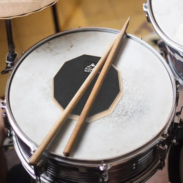 Alt view image 3 of 7 - Practice Drum Pad, 6 Inches Double Sided Silent Drum Pad, Rubber Dumb Drum for Beginners,Black