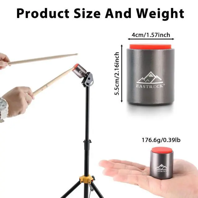 Alt view image 3 of 7 - MINI Practice Drum Pad Without Stand, 2.16 Inches Silent Drum Pad, Silicone Dumb Drum for Beginners (Gray)