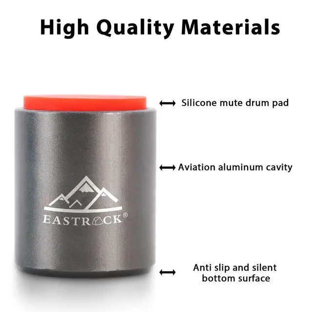 Alt view image 4 of 7 - MINI Practice Drum Pad Without Stand, 2.16 Inches Silent Drum Pad, Silicone Dumb Drum for Beginners (Gray)