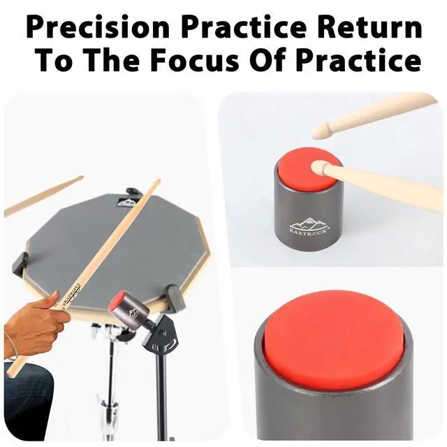 Alt view image 7 of 7 - MINI Practice Drum Pad Without Stand, 2.16 Inches Silent Drum Pad, Silicone Dumb Drum for Beginners (Gray)