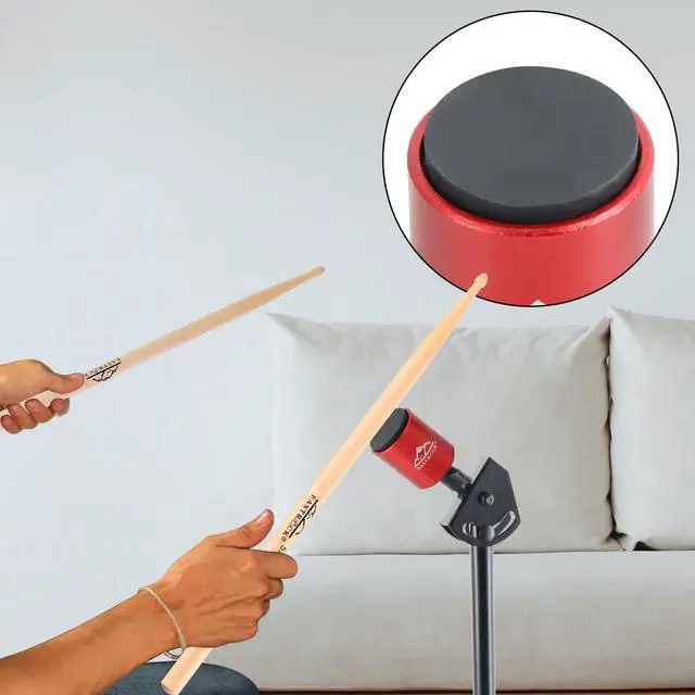Alt view image 3 of 7 - MINI Practice Drum Pad With Stand, 1.57 Inches Silent Drum Pad, Silicone Dumb Drum for Beginners