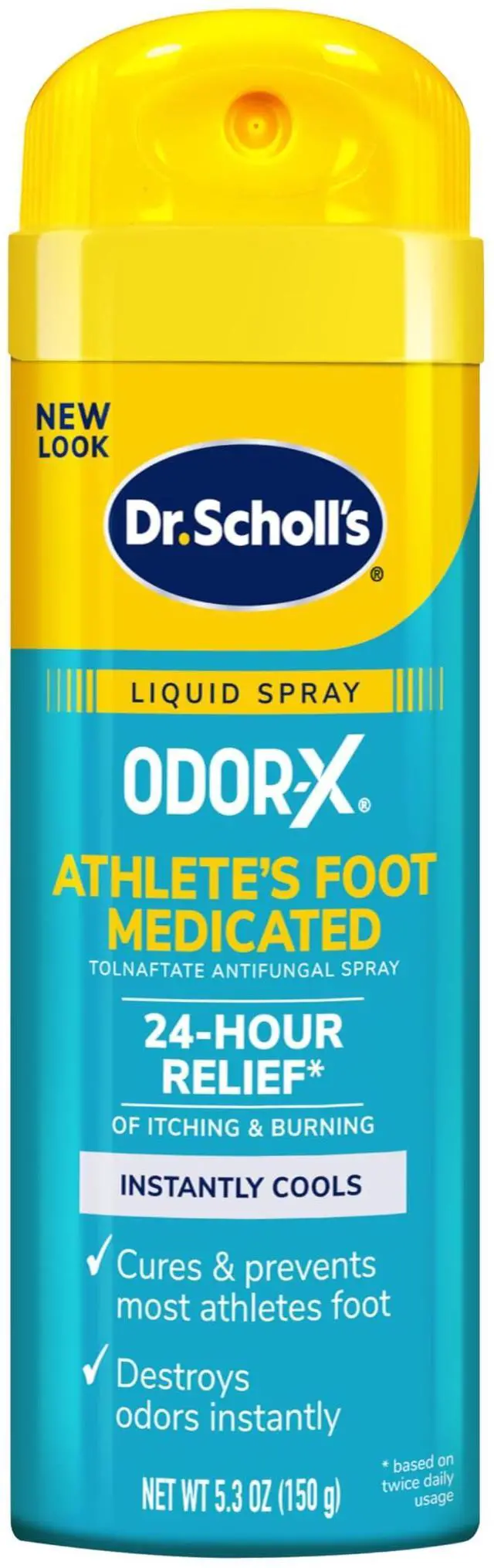 Main image of ODOR-X ATHLETE'S FOOT MEDICATED LIQUID SPRAY, 5.3 oz // 24-Hour Relief of Itching & Burning, Instantly Cools, Cures & Prevents Most Athlete's Foot, Destroys Odors Instantly