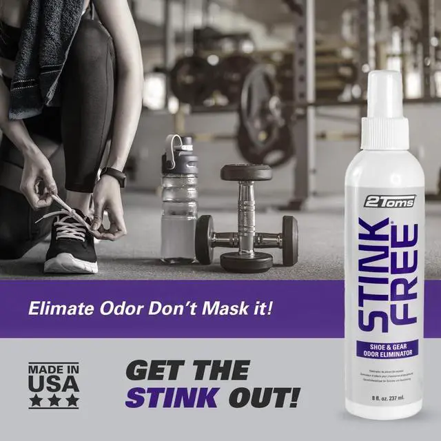 Alt view image 2 of 7 - StinkFree Shoe Odor Eliminator Spray, Removes Odors Caused by Sweat in Shoes, Sneakers, Cleats, Boots & Gear, 8 Ounce Bottle
