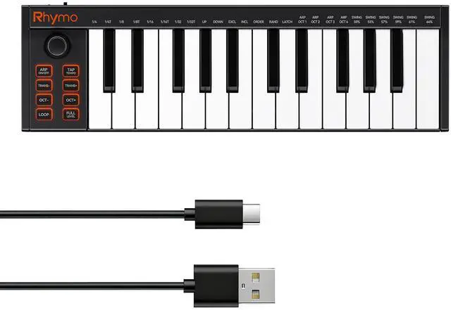 Main image of 25 Key MIDI Keyboard Controller Portable USB MIDI Controller with Arpeggiator, Velocity Sensitive Keys, Beat Maker for Beginners - Compatible with GarageBand, FL Studio, Ableton Live