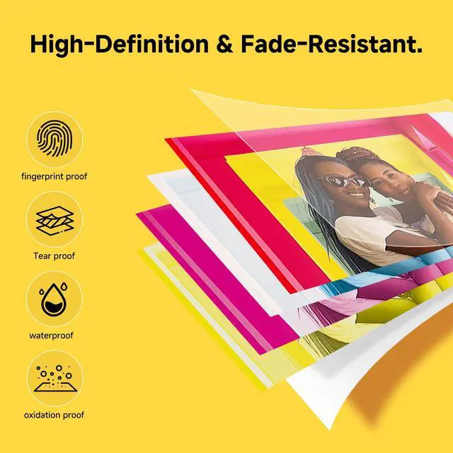 Alt view image 4 of 7 - CP2100 Portable Photo Printer | 2x3 Mini?|?Bluetooth 5.0 & 4-Pass Tech | Photo Printer for iPhone & Android | Instant Color Picture Printer w/10 Paper & Type-C Cable(Grey)