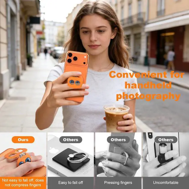 Alt view image 4 of 7 - for Magsafe Phone Grip, Phone Ring Holder Grip- Panda Design 360° Rotation, N52 Strong Magnet, Magnetic Phone Grip for iPhone 17 16 15 14 13 12, The Gift for Love Ones & Friends