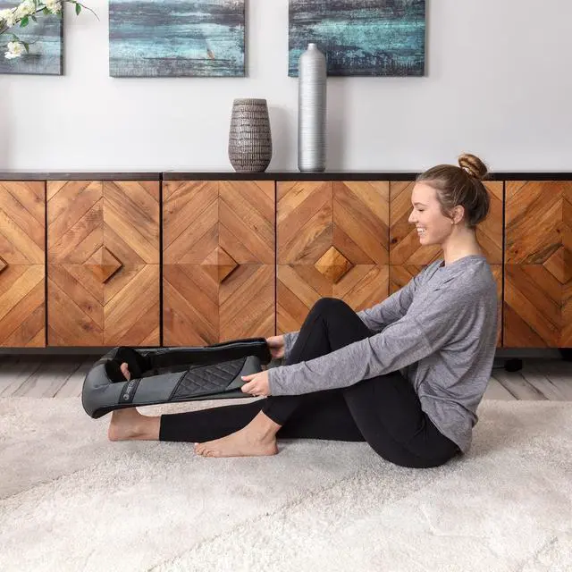 Alt view image 4 of 7 - Massagers for Neck and Back with Heat - Deep Tissue 3D Kneading Pillow, Electric Shiatsu Shoulder Massage, Foot, Legs,Body - Relieve Muscle Pain - Office, Home & Car