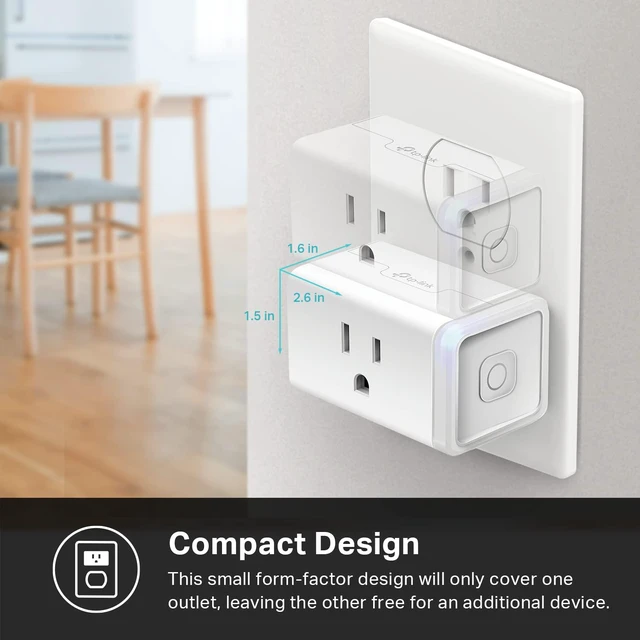 Alt view image 5 of 6 - Plug Mini 15A, EP25P4, Apple HomeKit Supported Smart Outlet Works with Siri, Alexa & Google Home, UL Certified, App Control, Scheduling, Timer, 2.4GHz WiFi, No Hub Required