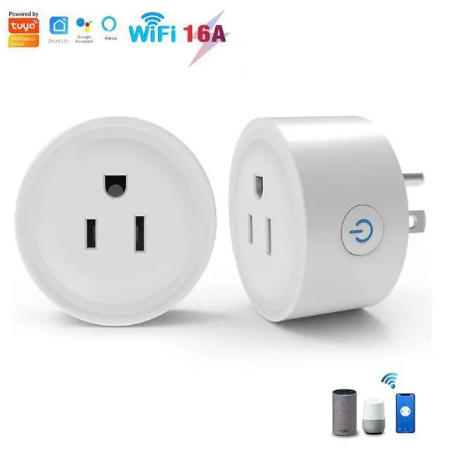 Alt view image 2 of 7 - Smart Plug, WiFi Outlet Compatible with Alexa & Google Assistant, Smart Outlet 16A/2200W Max, Smart Home Automation, APP Remote Control, Timer&Schedule, 2.4G Wi-Fi Only, 2 Pack