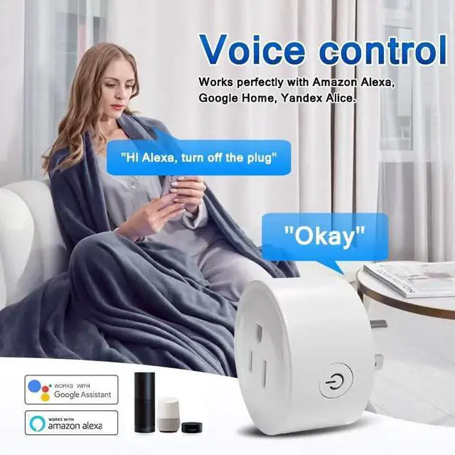 Alt view image 6 of 7 - Smart Plug, WiFi Outlet Compatible with Alexa & Google Assistant, Smart Outlet 16A/2200W Max, Smart Home Automation, APP Remote Control, Timer&Schedule, 2.4G Wi-Fi Only, 2 Pack