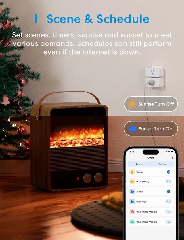 Alt view image 4 of 7 - Smart Plug Mini Support Apple HomeKit, Siri, Alexa, App Control, Timer, 15A & Reliable Wi-Fi, No Hub Needed, 2.4G WiFi Only, 2 Pack