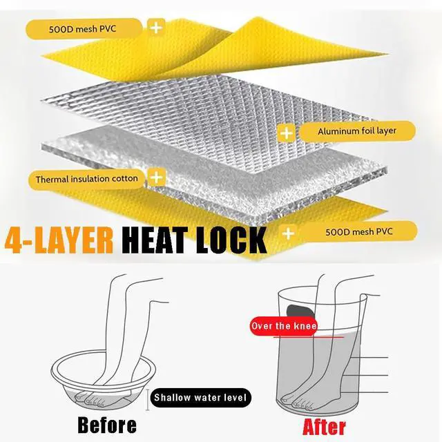 Alt view image 3 of 7 - Collapsible Lengthen Bucket for Soaking Feet,Portable Travel Foot Bath Tub with Handles,Insulation Reinforcement Foot Spa Bag for Outdoor Travel Camping Fishing