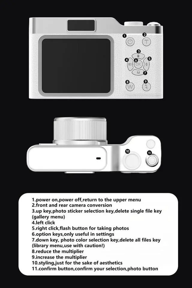 Alt view image 6 of 7 - Autofocus Digital Camera for Photography Vlogging,Built in mini Games and 32GB Memory Card,1080P HD Front and Rear Dual Selfie Digital Camera for Teens Adults