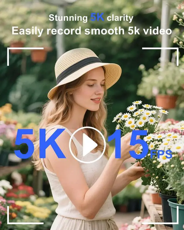 Alt view image 2 of 7 - 5K Digital Camera for Photography with WiFi, 75MP Ultra HD Vlogging Camera for YouTube with 3" 180° Flip Screen,18X Zoom Autofocus Compact Cameras for Beginners Teens with 64GB SD Card.