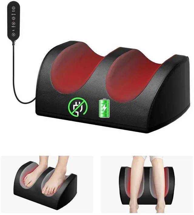 Main image of Rechargeable Foot Massager with Heat, Cordless Shiatsu Foot Massager for Cord Remote Control, Heated Massage with Roller, Portable for Home/Office Use, Dad Gifts, Mom Gifts