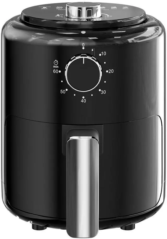 Main image of Compact Air Fryer Small 2QT, 4-in-1 Small Mini Airfryer, Bake, Roast, Reheat, 98% Less Oil, Adjustable Temperature Control w/ 60min Timer, Quiet, Nonstick & Dishwasher Safe Basket, BPA-Free, Black