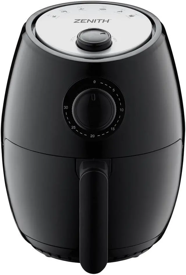 Main image of AirMax Small, Compact Air Fryer Healthy Cooking, 2.1 Qt, Nonstick, User Friendly and Adjustable Temperature Control w/ 30 Minute Timer & Auto Shutoff, Dishwasher Safe Basket, Black (2L)