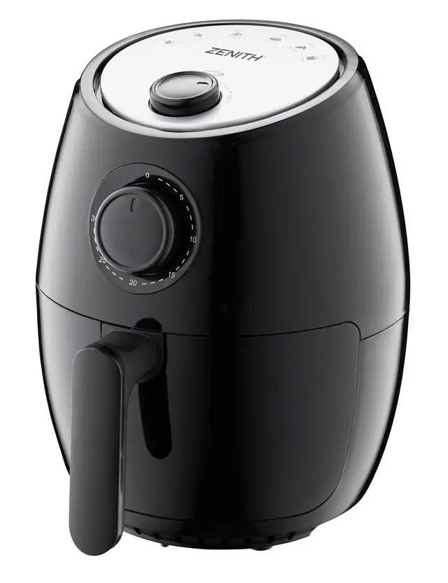 Alt view image 2 of 6 - AirMax Small, Compact Air Fryer Healthy Cooking, 2.1 Qt, Nonstick, User Friendly and Adjustable Temperature Control w/ 30 Minute Timer & Auto Shutoff, Dishwasher Safe Basket, Black (2L)