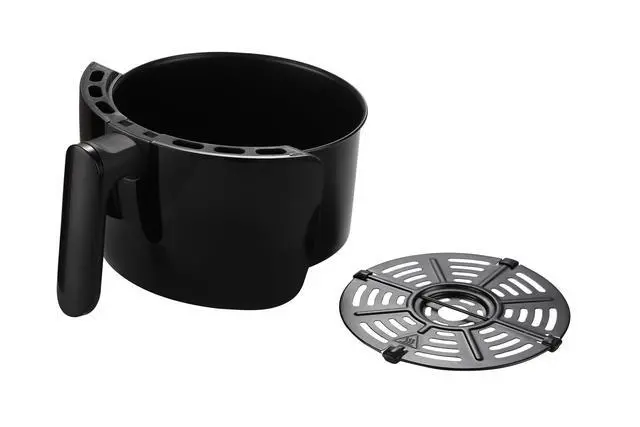 Alt view image 6 of 6 - AirMax Small, Compact Air Fryer Healthy Cooking, 2.1 Qt, Nonstick, User Friendly and Adjustable Temperature Control w/ 30 Minute Timer & Auto Shutoff, Dishwasher Safe Basket, Black (2L)