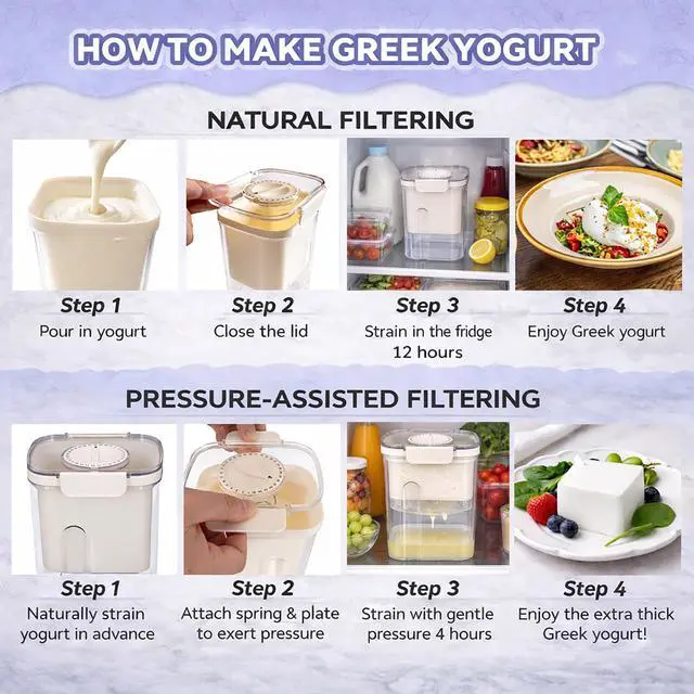 Alt view image 4 of 7 - Yogurt Dehydrator, Small-Batch Greek Yogurt Maker with Built-In Date Reminder Fresh, Simple & Just the Right Amount Food-Grade BPA-Free Materials