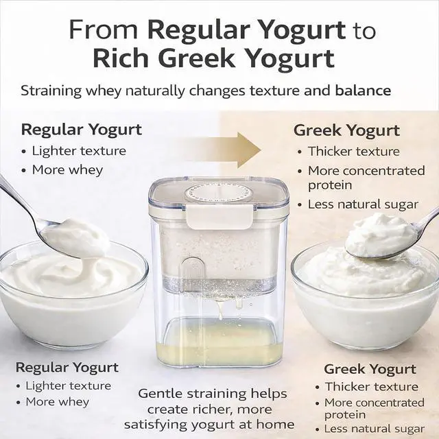 Alt view image 7 of 7 - Yogurt Dehydrator, Small-Batch Greek Yogurt Maker with Built-In Date Reminder Fresh, Simple & Just the Right Amount Food-Grade BPA-Free Materials