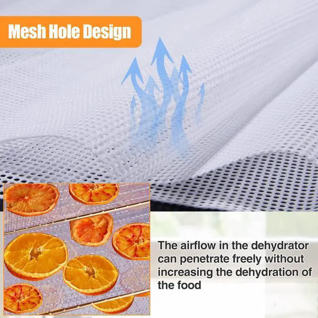 Alt view image 5 of 7 - 4 Silicone Dehydrator Mats & 6 Mesh Dehydrator Sheets, Reusable Non-stick Tray Liner with Edge, Compatible with Cosori CP267-FD for Fruits Meat Vegetables(Pack of 10)