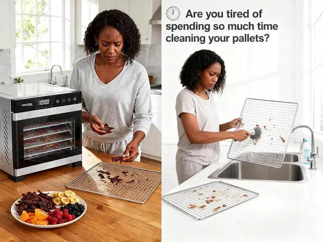 Alt view image 3 of 7 - Silicone Dehydrator Tray Liners Compatible with Cosori C267-FD Food Dehydrator, 12x13 inch 6-Pack Reusable NonStick Mesh Dehydrator Sheets - Jerky Herbs & Fruit