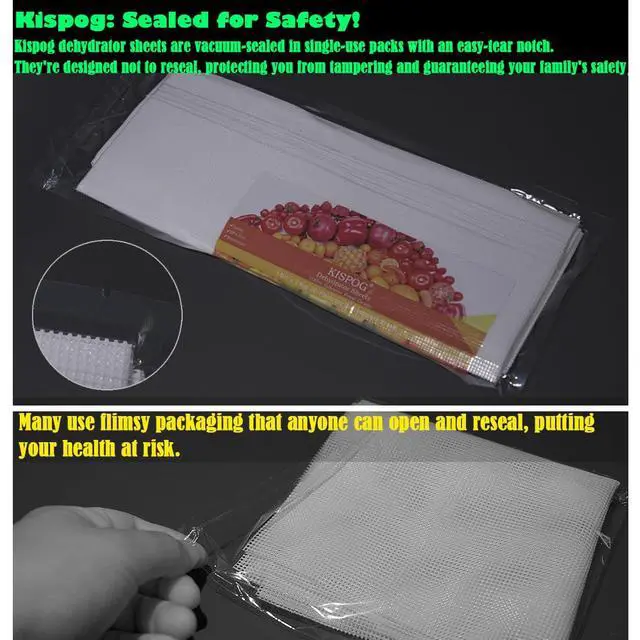 Alt view image 7 of 7 - Silicone Dehydrator Tray Liners Compatible with Cosori C267-FD Food Dehydrator, 12x13 inch 6-Pack Reusable NonStick Mesh Dehydrator Sheets - Jerky Herbs & Fruit