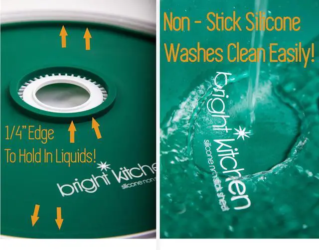 Alt view image 4 of 7 - 2 Edge Fruit Leather Silicone Dehydrator Sheets for Nesco Round Dehydrators Lip Mold Hold Batter Liquid Fruit Roll Up Fruit Leather Circle Reusable Flexible Non Stick Non-Toxic