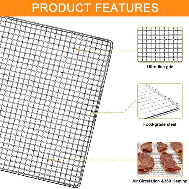 Alt view image 4 of 7 - Dehydrator Accessories for COSORI Food Dehydrator 5PCS Stainless Steel Trays Dryer Machine, 9.6''(L)×9''(W)×0.8''(H) Mesh Trays for COSORI Food Dehydrator, Dishwasher Safe