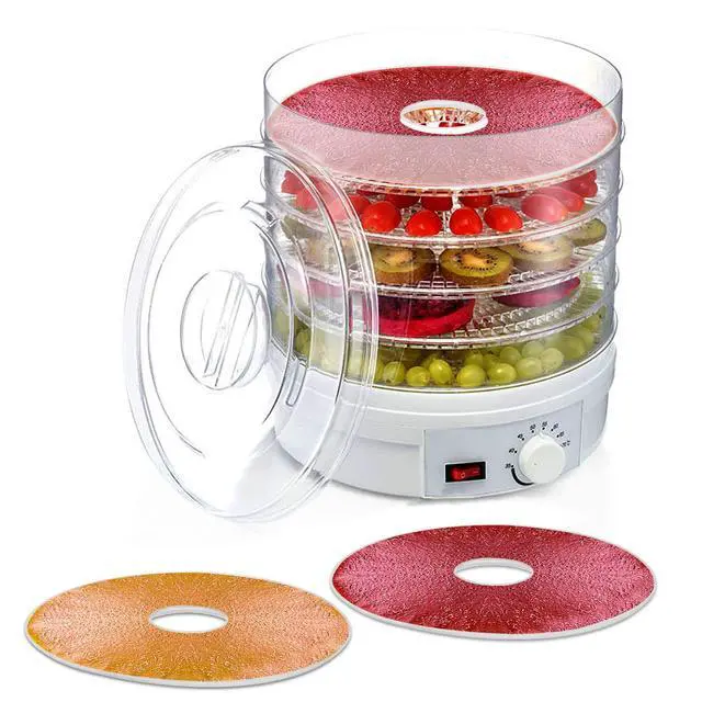 Alt view image 5 of 7 - 6 Pack Fruit Roll Sheets, Round Plastic Dehydrator Sheets with Edges, Reusable Dryer Mats for Fruit Leather, Meat, Beef jerky, Herb, Vegetable, BPA-Free