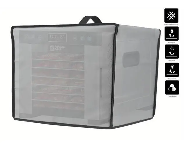 Alt view image 2 of 6 - Heavy Duty Nylon Fabric Dust Cover For Magic Mill Pro MFD 7 Trays Food Dehydrator Machine (Silver Grey)
