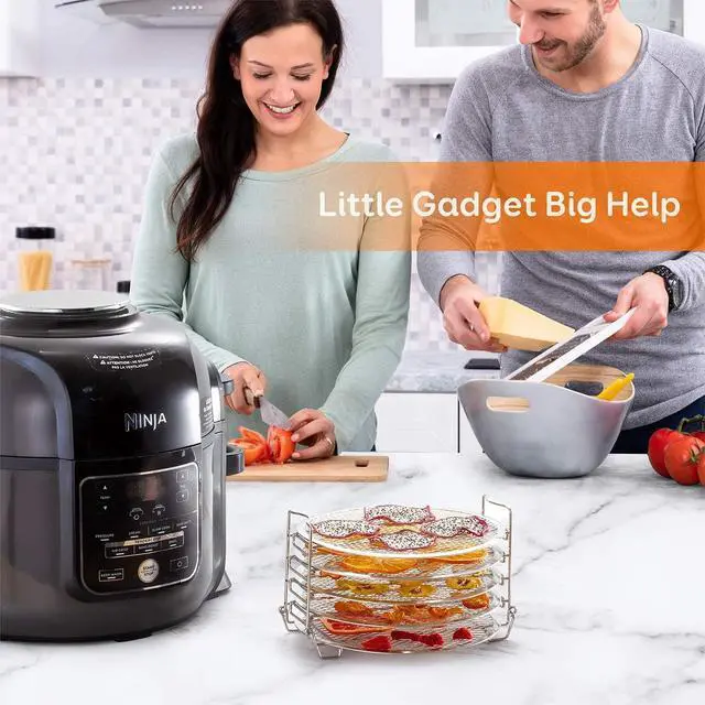 Alt view image 7 of 7 - Dehydrator Rack Stainless Steel Stand Accessories Compatible with Ninja Foodi Pressure Cooker and Air Fryer 6.5 and 8 Quart, Instant Pot Air Fryer 8 Qt