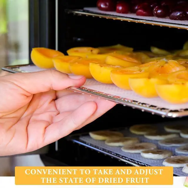 Alt view image 5 of 7 - 13 x 12 Inches Dehydrator Trays Compatible with CP267-FD Only Stainless Steel Dehydrator Drying Mesh Screens Stainless Steel Tray for Drying Fruit Food(4 Pcs)