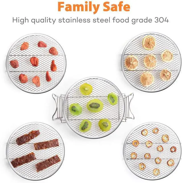 Alt view image 3 of 7 - Dehydrator Rack Compatible with Instant Pot 6 Quart Stainless Steel Stand Accessories for Air Fryer Crisp Lid