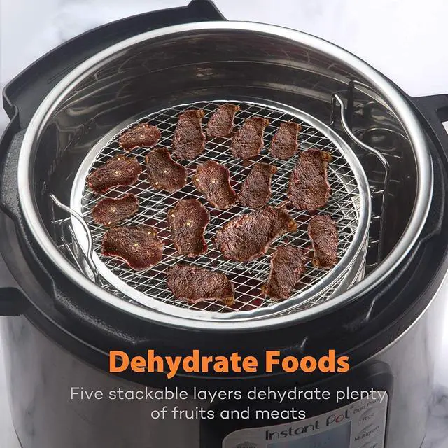 Alt view image 2 of 7 - Dehydrator Rack Compatible with Instant Pot 6 Quart Stainless Steel Stand Accessories for Air Fryer Crisp Lid