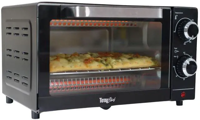 Main image of Total Chef Toaster Oven - Countertop Oven for Toast, Bake, Broil, Pizza, Compact Size For Small Kitchen, Appliance with Timer, Black