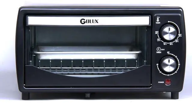 Main image of Countertop 9.6L 4 Slices Small Toaster Oven Compact Size, Even Heating, For Toast, 8" PizzaBake and Broil in Apartment, Dorm, Suitable For 2-3 Persons