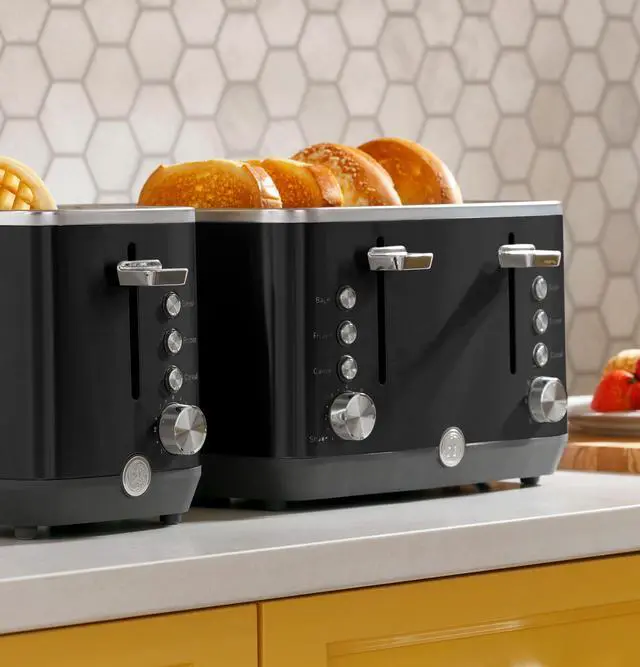 Alt view image 6 of 7 - 2 Slice Black Stainless Steel Toaster, Extra Wide Slots for Toasting Bagels, Breads, Waffles & More, 7 Adjustable Shade Settings, Removable Crumb Tray, Countertop Kitchen Essentials, 850 Watts