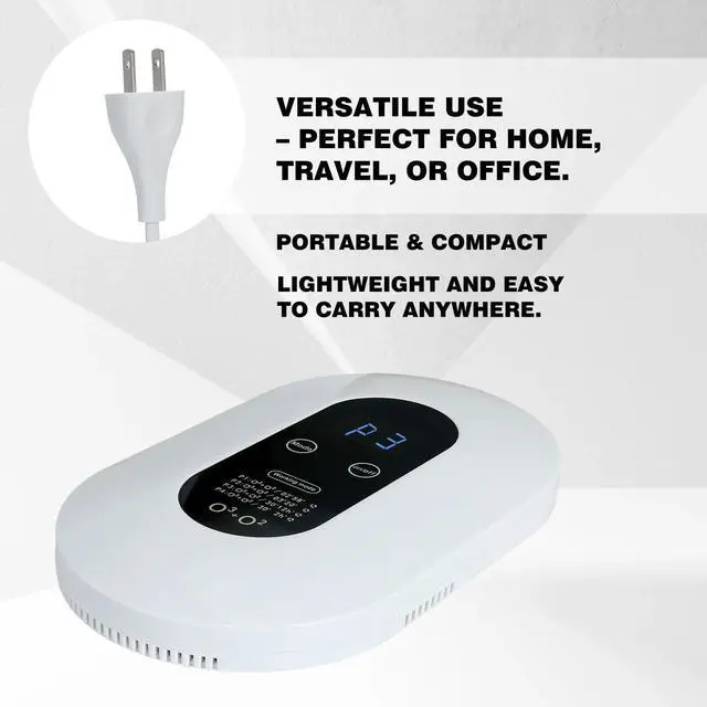 Alt view image 3 of 7 - Portable Air Purifier for Home & Office, Mini Ionizer for Bathroom, Bedroom, Kitchen Compact, Quiet, Filter-Free