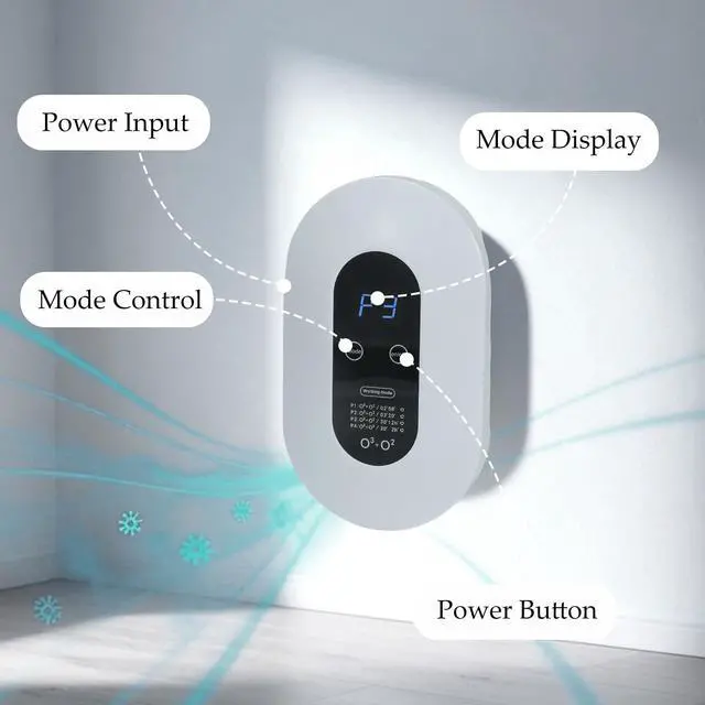 Alt view image 5 of 7 - Portable Air Purifier for Home & Office, Mini Ionizer for Bathroom, Bedroom, Kitchen Compact, Quiet, Filter-Free