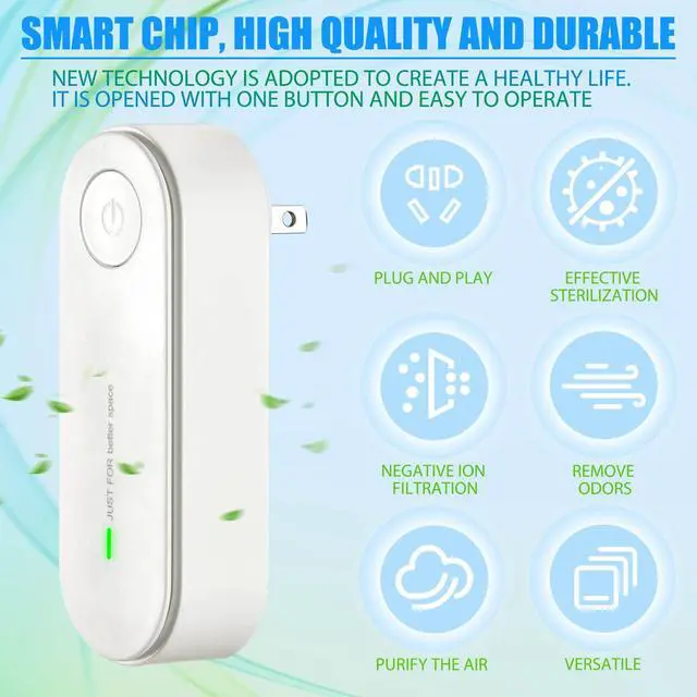 Alt view image 4 of 7 - 3 Pcs Air Purifier Plug in Air Ionizers Portable Negative Ion Generator Filterless Home Freshener Filter Cleaner for Removing Smell Pollutants Odor Dust Car Room Bedrooms Toilets Office