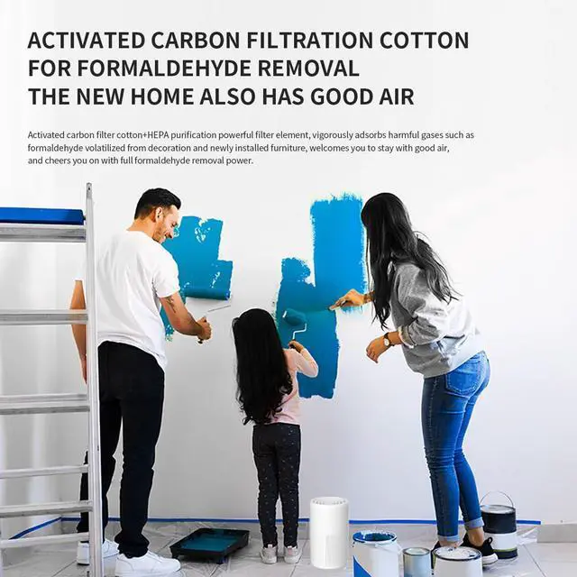 Alt view image 5 of 5 - HEPA Air Purifier for Bedroom with Aromatherapy Sink, 3-in-1 Filter for Pet Hair, Dust, Smoke, Portable Desk Filter for Small Room Up to 215 Ft², 360° intake Air & USB Cable, White